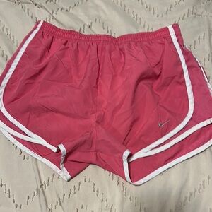 Nike Women's Athletic Shorts in Pink and White
